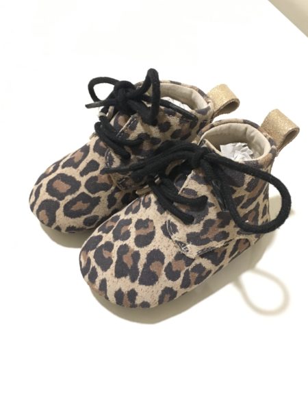 Mockies babyshoes classic boots Leopard/Gold