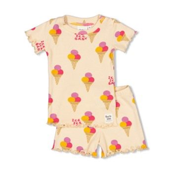 Pijama curt Isa Icecream peach 92 cm