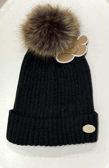 Gorro canalé gris fosc 2-8 anys