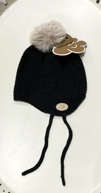 Gorro nadó de punt gris fosc 0-4 mesos