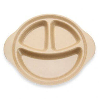 Plato de fibra de arroz con compartimientos Tec